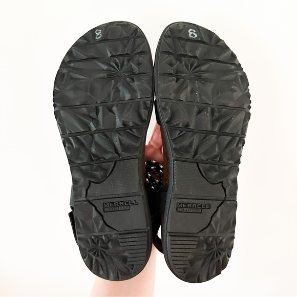 Merrell Women's Black White Around Town Sunvue Woven Strappy Sandals sz 8 - Picture 10 of 10